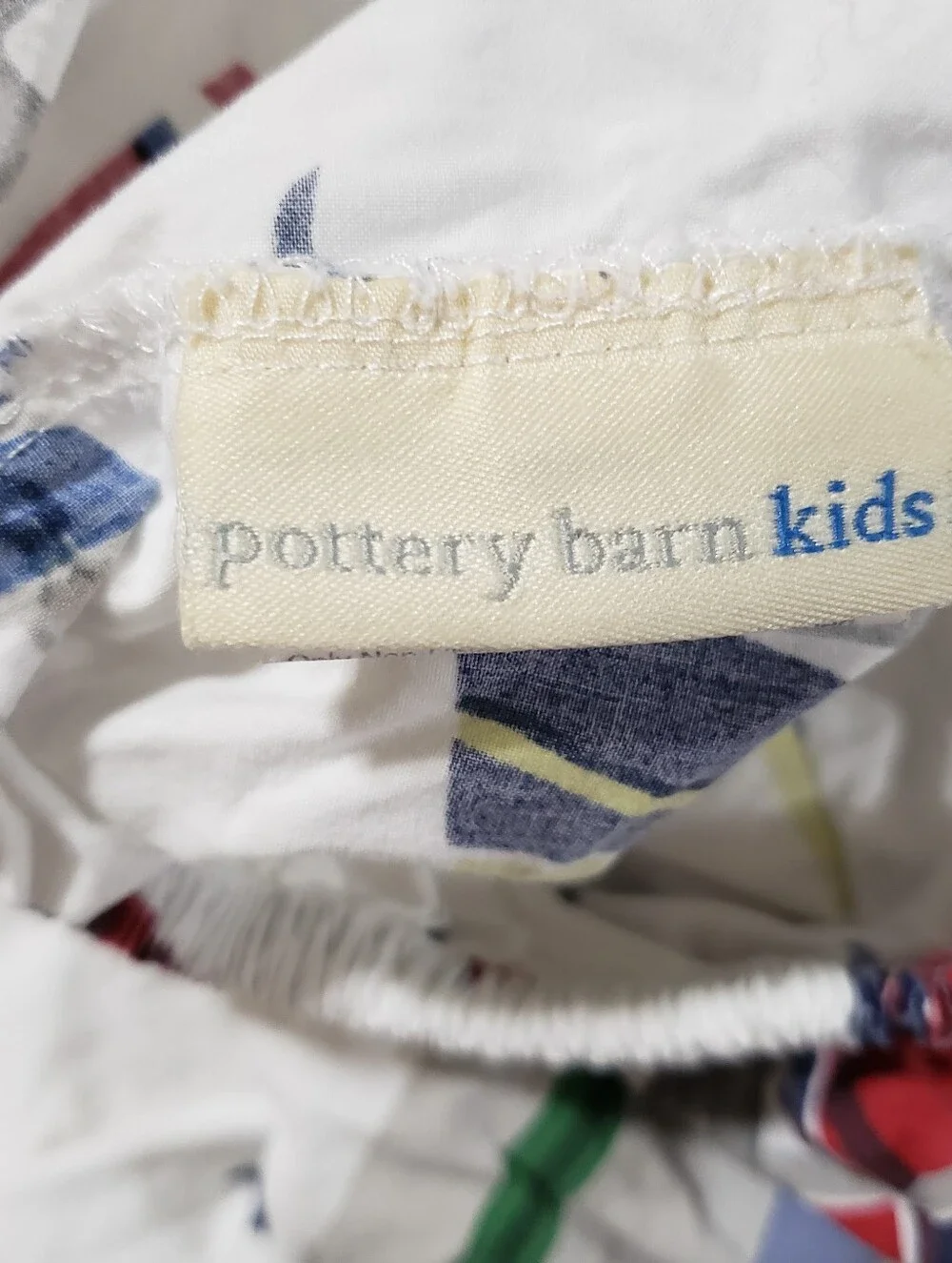 Pottery Barn Kids Twin Sailboat/Tugboat Print Sheets